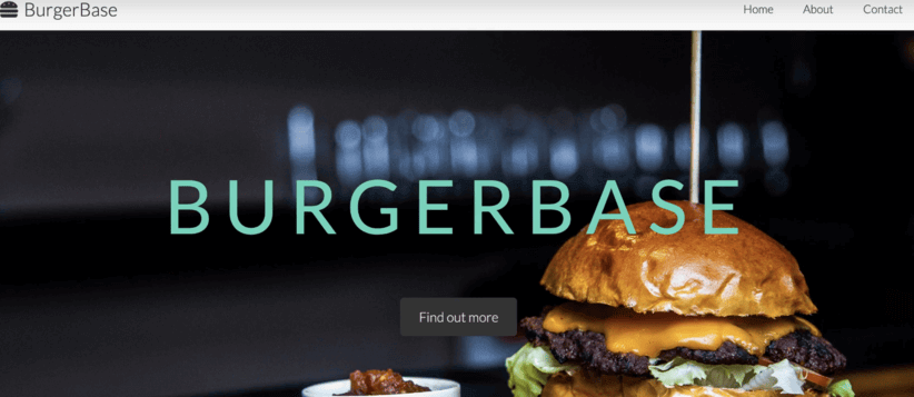 Bild på BurgerBase sida